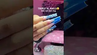 my client wanted TRIPLE XL nails 😟 | nail tech vlog 💅