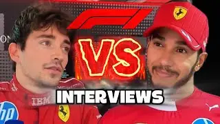 Charles Leclerc & Lewis Hamilton Interviews After 2025 Belgian GP Sprint Race