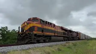 KCS 4705 ES44AC w/ P5 Horn Leads CPKC I180 in Odem, TX