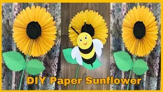 Sunflower Craft || Nursery Craft Ideas || School Activities || Yellow Day Craft Activity