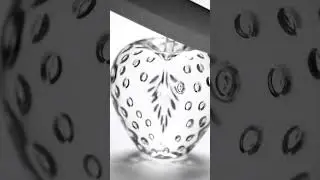 ASMR Plum Perfection: Hyperrealistic Slow Motion Slice #FASMR #GlassFruit #FakeASMR #Shorts