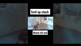 1vs4 op cluch || reflex op || go on description and subscribe his channel #shorts