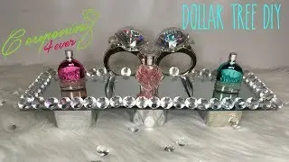 DOLLAR TREE DIY MIRRORED GLAM TRAY | DIH