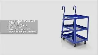 Vestil SPS3-2236 Three Shelves Steel Stockpicker Truck