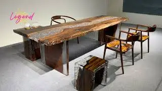 🌿【Crystal Resin Dining Table, Where Nature Meets Art】🌿#resinart #epoxyresin #diningtable #handmade