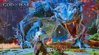 God of War Ragnar&ouml;k - Kratos VS Nidhogg Dragon Boss Fight