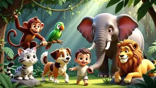 Jungle Friends & The Lost Baby | Emotional Kids Story | Friendship & Kindness.