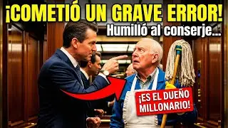 Millonario Humilla a Limpiador en el Ascensor y Descubre Muy Tarde Quién Es Realmente