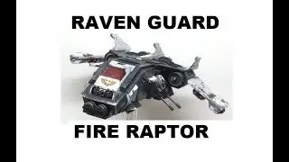 Painting Showcase:  Raven Guard Space Marines Fire Raptor Gunship