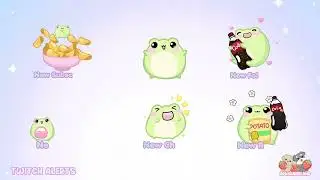 Animated Froggy Twitch Alert Bundle / Stream Alert / Twitch Overlay / Cute Froggy