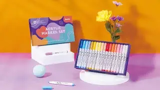 Arrtx 36 regular Colors Acrylic Paint Marker Brush Tip Paint Pens | 36D