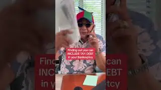 Bankruptcy & TAX 💰 DEBT