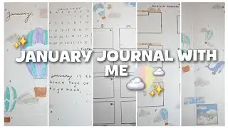 Bullet Journal January 2026 with me! (While I talk randomly) ☁️✨️