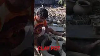 Easy Clay Pot Making Tutorial 🦋🪘 #shorts #claypot