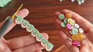 Amazing Crochet - How to make nitting with button crochet - Bu fikri seveceksiniz
