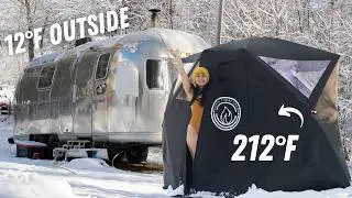 The NORTH SHORE PORTABLE SAUNA TENT is getting us through winter 🥶
