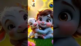Tiny Bells, big happiness 🌸🔔#cartoon #shorts #shortvideo #cute #cow #krishna
