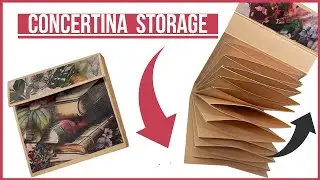 🌺📔How to make a concertina accordion ephemera holder storage folio for your junk journal gift box
