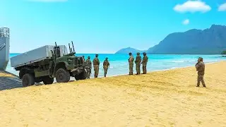 US Marines Littoral Operations! Long-Range Logistics Simulation in Hawaii 2025