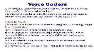 Voice Coders ( Vocoder )