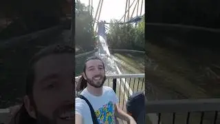 Trying to get friends wet at Tidal Wave at Six flags magic Mountain June 2018