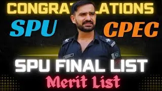 SPU Final Merit List - Congratulations #police #policejobs