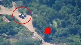 Two BM-21 Grad With Rockets Destroyed With A GMLRS Strike
