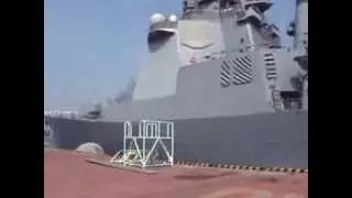 （ イージス艦 ）　ちょうかい　門司港の岸壁に接岸　（ DDG-176 ）