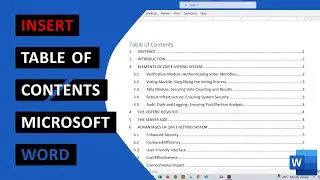 How to Insert a Table of Contents in Microsoft Word