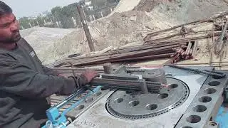 column ties or beam stirrups bending in bar bending machine, TMT Bar Ring Making, production machine