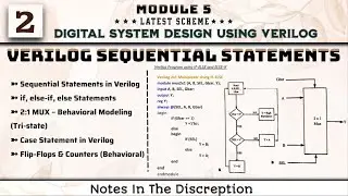 2 VERILOG SEQUENTIAL STATEMENTS  If, Else If, Examples Explained Module 2 DSDV 3rd Sem ECE VTU