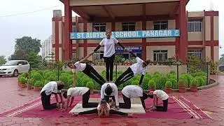 8th INTERNATIONAL DAY OF YOGA 🧘‍♀🧘‍♂ CELEBRATED IN ST. ALOYSIUS SCHOOL PANAGAR.
