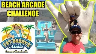 Tower of Tickets Battle at Fat Daddy's Arcade after Chowing Down At The Hangout in Gulfshores, AL