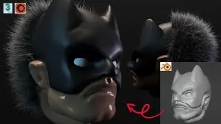 Blender to Max Render  -Sculpting Batman