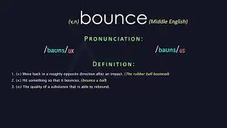 Bounce Meaning And Pronunciation | Audio Dictionary