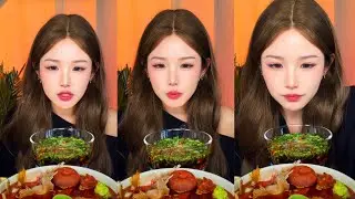 🌶️ ASMR Chinese Mukbang Simple & Direct Eating Massive Starfish & Spicy Seafood Platter