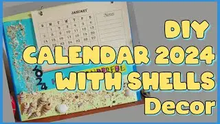 Beautiful DIY Calendar with old earrings and Shell decor