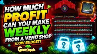 How Much Profit Can You Make Weekly from a Vend Shop (Low Bugdet) - Growtopia