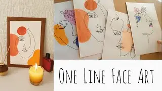 One Line Female Face Art | Single line Drawing | Aesthetic Home decor one line art Frames