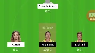 TAS-W vs VCT-W Dream11 Team (Aussie Women Odd)