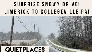 First Snowy Drive of the Season! Limerick Pennsylvania to Collegeville!