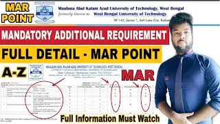 MAKAUT MAR Points | Mandatary Additional Requirement | Full Details About MAR Point | Most Important