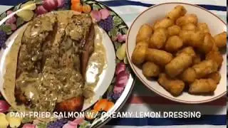 Pan fried salmon with creamy lemon sauce! super easy, super yummy, everyone will love it ❤️