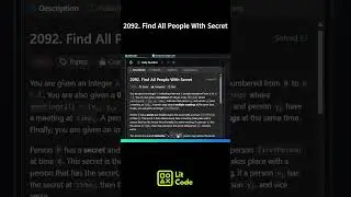 Leetcode 2092. Find All People With Secret #shorts #python #leetcodechallenge #leetcode #coding