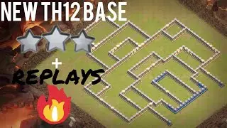 New th12 war base anti 1 star + replays | Clash of Clans |