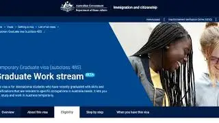 Subclass 485 Temporary Graduate visa  Graduate Work Stream