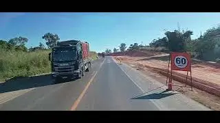 Montes Claros MG Obras de duplicação BR 135 está ficando Top descida da serra de Montes Claros