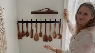 Kitchen Glow-Up! SNUVID 12-Pc Teak Utensils + SAYONEYES Metal Rack. Display AND Cook Like a Pro.