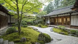 Rain Sounds for Sleeping No Thunder & Calm Your Mind & Fall Asleep Quickly | Japanese Garden