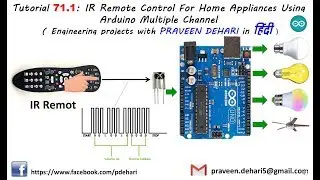 IR Remote Control For Home Appliances Using Arduino Multiple Channel : Tutorial 71.1